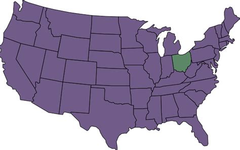 Us Map Highlighting Ohio Clip Art At Vector Clip Art