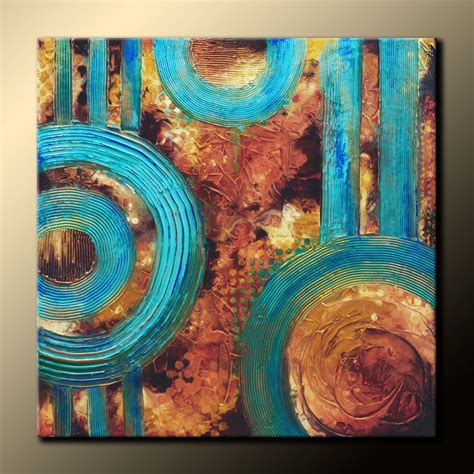 Textured Abstract Painting Original 30x30 On By Fariasfineart