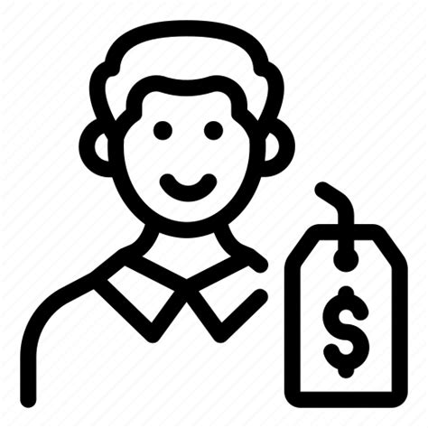 Customer Seller Buyer Invector Price Tag Icon Download On Iconfinder