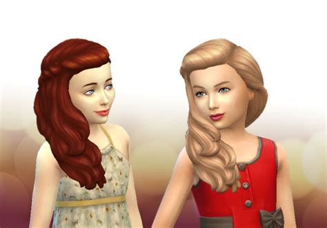 Long Braid Curled For Girls At My Stuff Sims 4 Updates