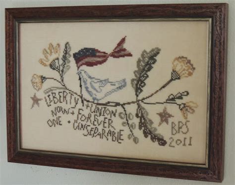 Handmade patriotic cross stitch box this usa 'i pledge' cross stitch pattern by lizzie kate was stitched on linen. Wicked Stitcher: Patriotic Cross Stitch and a Bit More ...