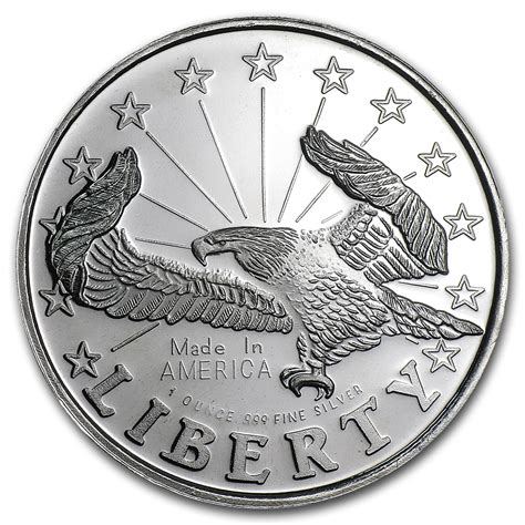 Silvertowne Mint 1 Oz Silver Round Liberty Eagle
