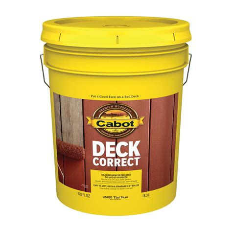 Cabot Deckcorrect Solid Tintable Tint Base Water Based Acrylic Deck