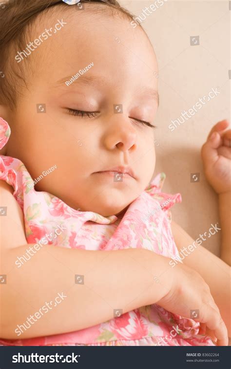 Portrait Cute Little Girl Sleeping Stock Photo Edit Now 83602264