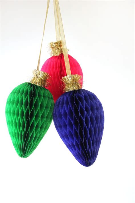 Diy Honeycomb Christmas Bulbs Homemade Christmas Decorations Diy