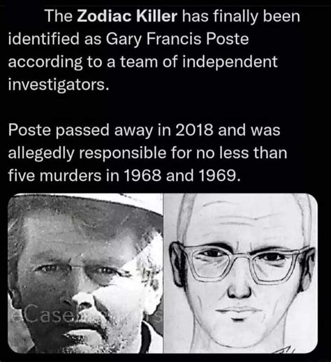 The Zodiac Killer Has Finally Been Identified As Gary Francis Poste