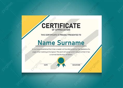 Professional Modern Award Achievement Certificate Template Template