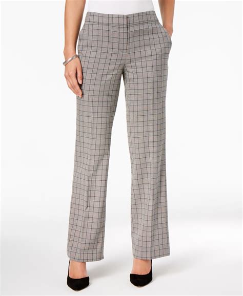 Nine West Pants Womens Pants Dress Straight Houndstooth Stretch