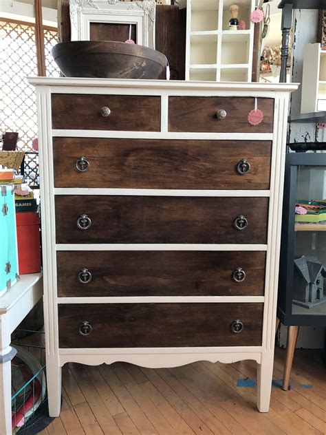 2030 Painted Dresser With Stained Top