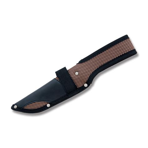 Small Be Ready Combat Knife Stacked Leather Handle Rough Rider Knives