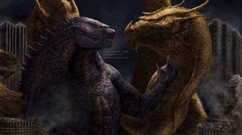 Drawing Godzilla Vs Ghidorah ~ Godzilla Vs Ghidorah By Grav3soul On