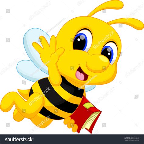 Cute Bee Cartoon Stock Vector Royalty Free 229818244 Shutterstock