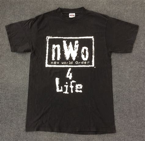 Vintage Nwo Nwo New World Order 4 Life Black Wrestling 90s T Etsy