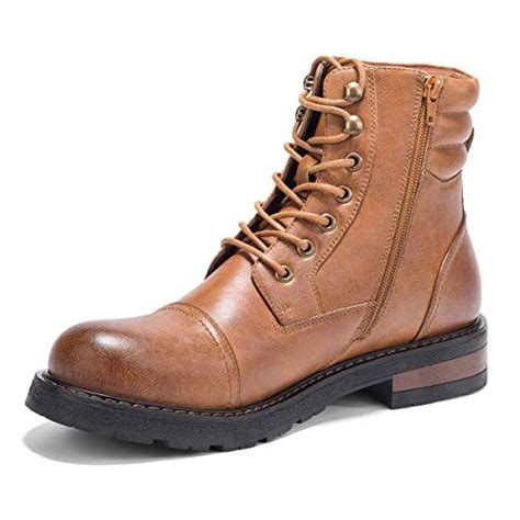 Gm Golaiman Winter Work Boots For Men Lace Up Cap Toe Ankle Boot For