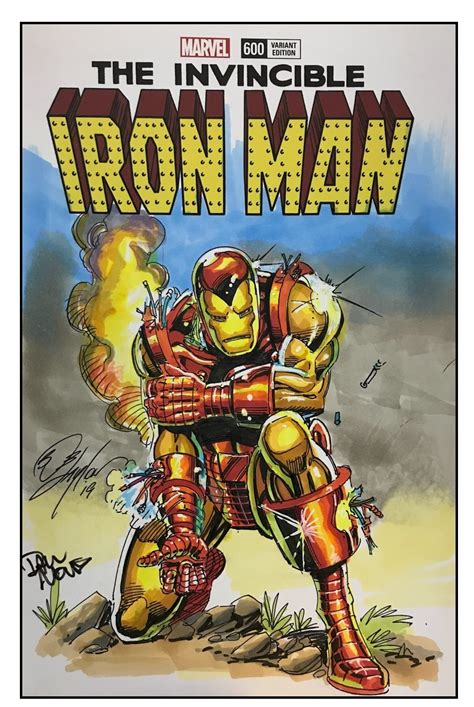 Battle Damaged Iron Man Blank Cover Colored By Paul Mounts In Bob