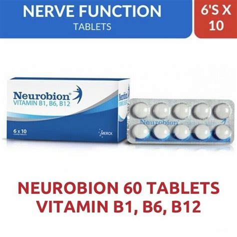 neurobion merck vitamin b complex b1 b6 b12 nervous system 60 tablets ebay