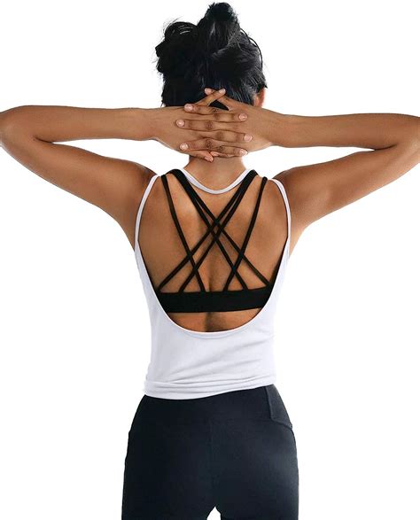 Comprar Oyanus Womens Summer Workout Tops Sexy Backless Yoga Shirts