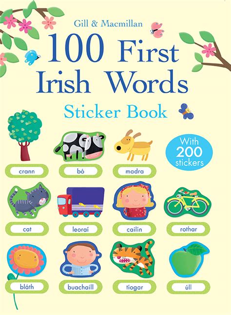 Gill Books Childrens 100 First Irish Words Sticker Book