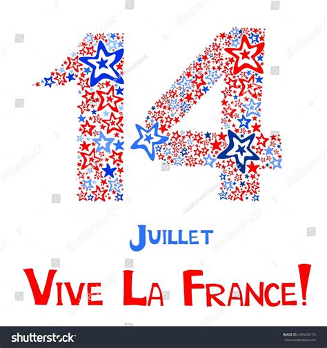 14th July Bastille Day France Happy Stock Illustration 295209170