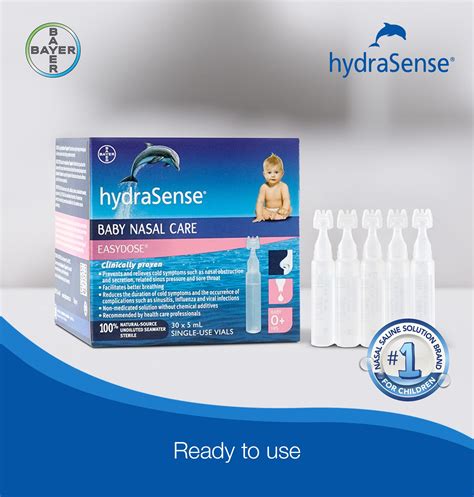 How often should hydrasense baby nasal care be used? hydraSense Easydose Single-Use Vials for Babies, Baby ...