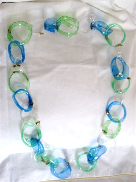 Recycled Plastic Necklace Plastic Jewelry Plastic Bottle Art Bottle