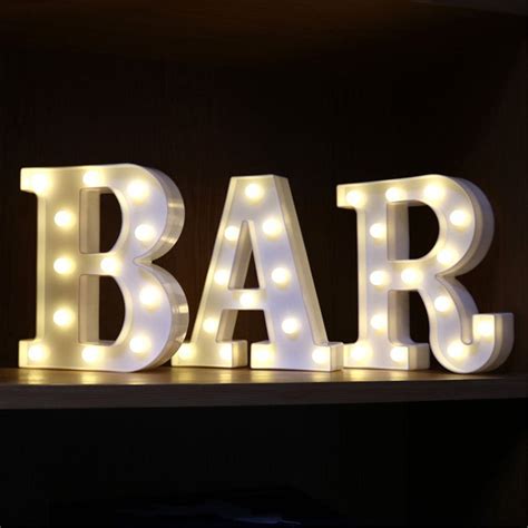 Buy Bar Illuminated Bar Sign Lighted Led Marquee Word Sign Pre Lit