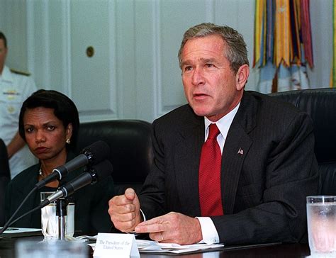 Image President George W Bush Addresses The Media At The Pentagon On