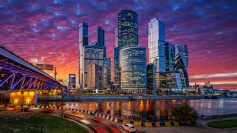 1366x768 Moscow City At Night 1366x768 Resolution Wallpaper, HD City 4K ...