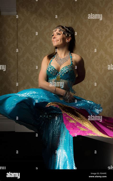 Belly Dancer Action Outfit Female Model Pose Dance Dancing