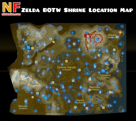 Zelda Breath Of The Wild Locations Of All Shrines Neloprime