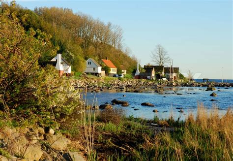 Jons Kapel En Gammel Hyggelig Havn P Nord Bornholm Stock Foto