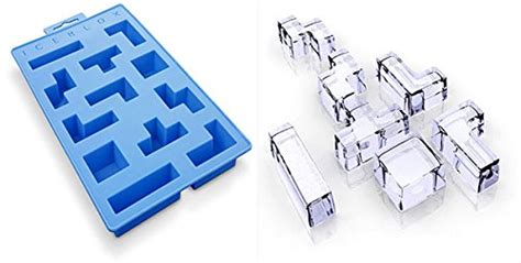 Cheap Price Blue Tetris Ice Cube Block Mold And Tray Best Ice Cube