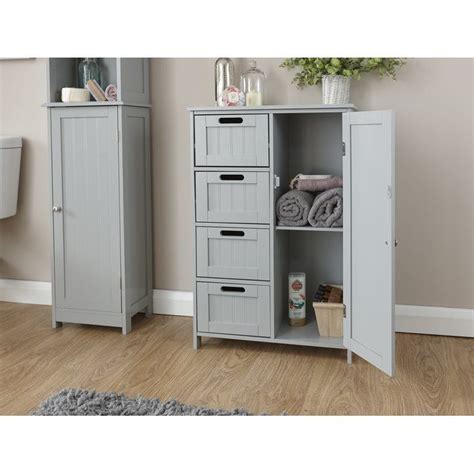 Order online today for fast home delivery. A white wooden free-standing bathroom cabinet with 4 deep ...