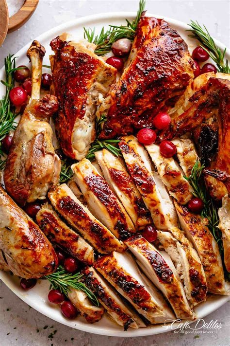 Garlic Herb Butter Roast Turkey Recipe Is Succulent And Tender On The