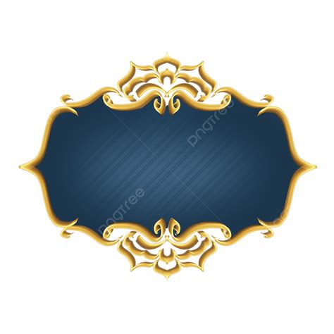 Golden Gradient Border Png Image Islamic Frame With Gradient Blue