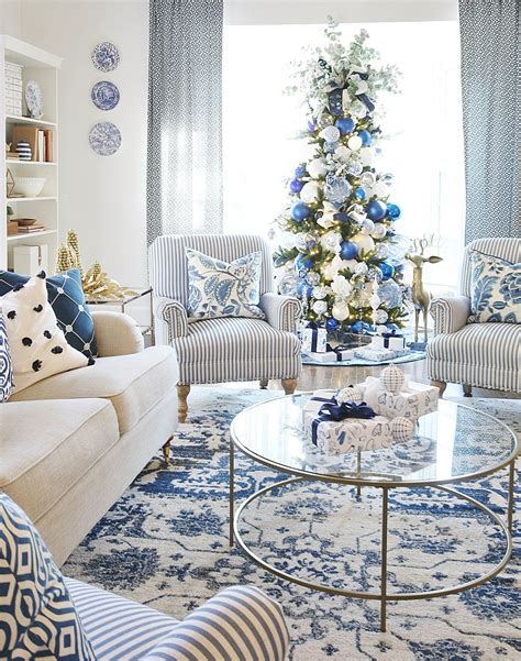 2019 Blue And White Christmas Decorating Tour Thistlewood Farm Blue