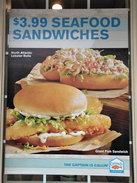 Menu at Captain D's fast food, Villa Rica