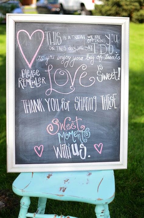 Clever candy sayings with candy quotes, love sayings and more! Thank you sign. Went with our cotton candy.. | Thank you sign, Chalkboard quote art, Country wedding