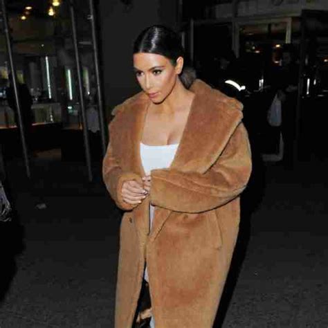 Kim Kardashian Long Brown Coat Celebrity Jacket