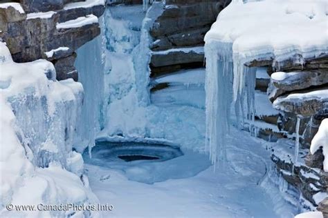 Athabasca Falls Frozen Jasper National Park Waterfall Pictures
