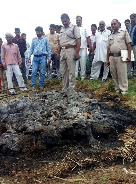 charred remains of a body found in karnal village