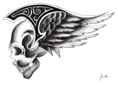 Skull With Wings By Jnata On Deviantart Sons Of Anarchy Tattoos
