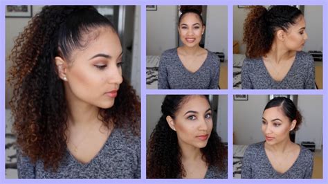 5 Quick And Easy Curly Hairstyles 2016 Youtube