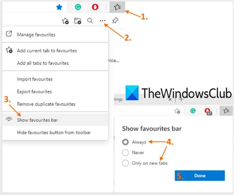 Comment Afficher La Barre Des Favoris Dans Microsoft Edge Sur Windows