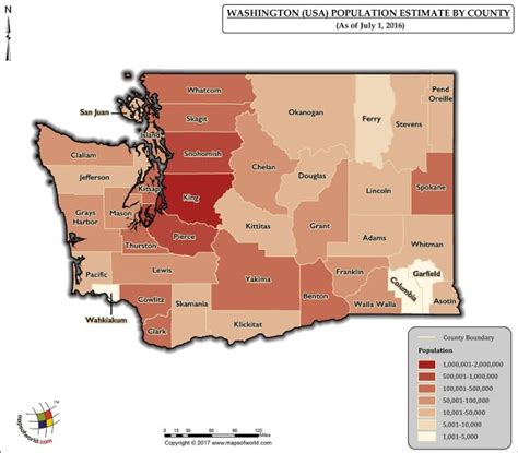 Washington Population Map Answers
