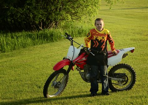 All little riders grow at different rates. Picture This: 11 Year Old Russell and the Dirt Bike