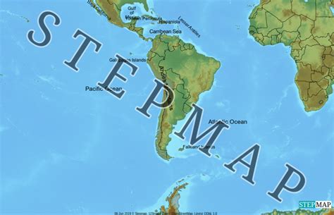 Stepmap Latin America Map Geography Landkarte Für World