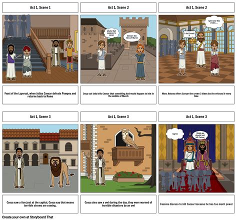 Julius Caesar Act 1 Storyboard Storyboard By C160f873