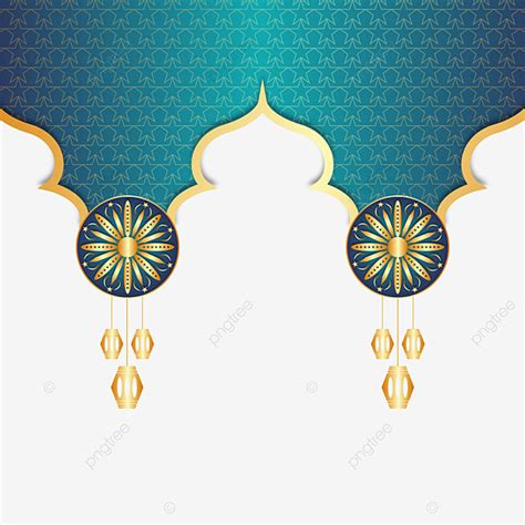 Gambar Perbatasan Islamic Desain Yang Indah Dengan Vektor Gradien Warna