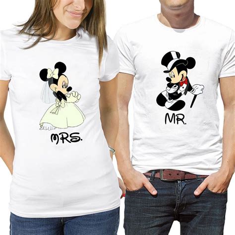 Disney Couple T Shirts Mr Mrs Mickey Mouse Minnie Mouse Shirt Mens